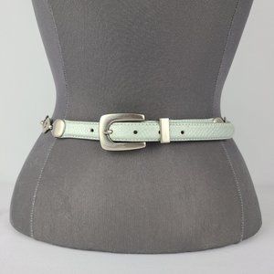 Kudos Leather Silver Metallic Belt Size 26